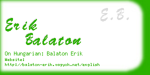 erik balaton business card